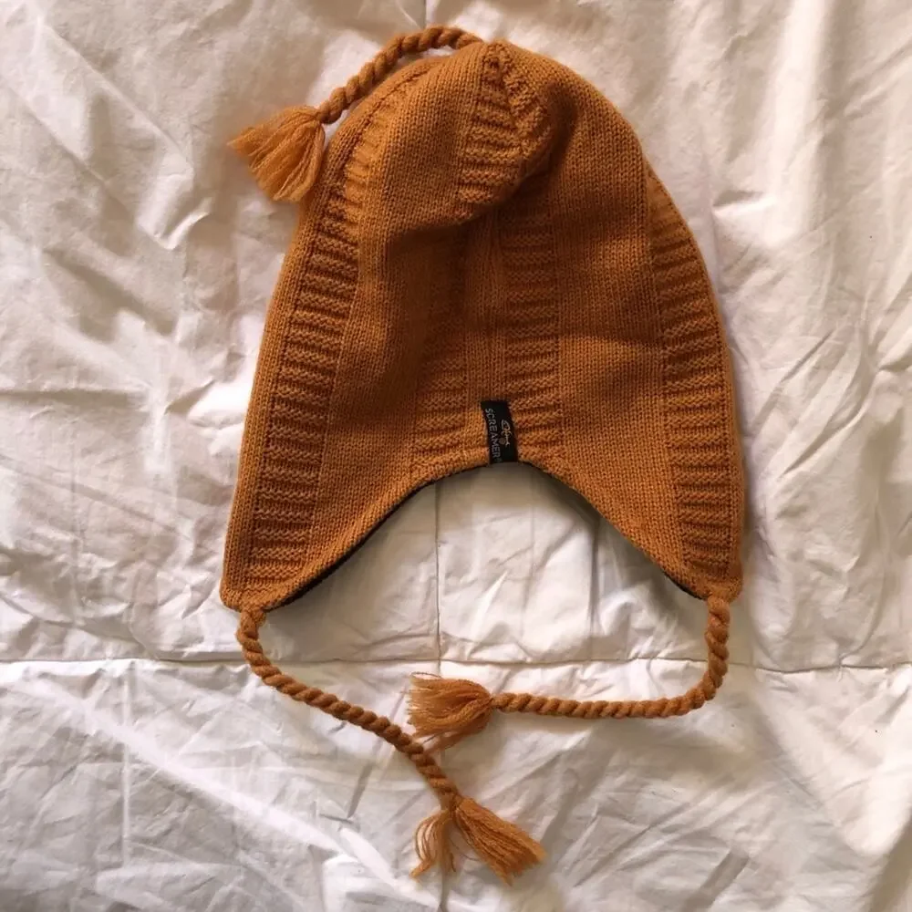 Screamer Kids Winter Hat Toddler Mustard Yellow